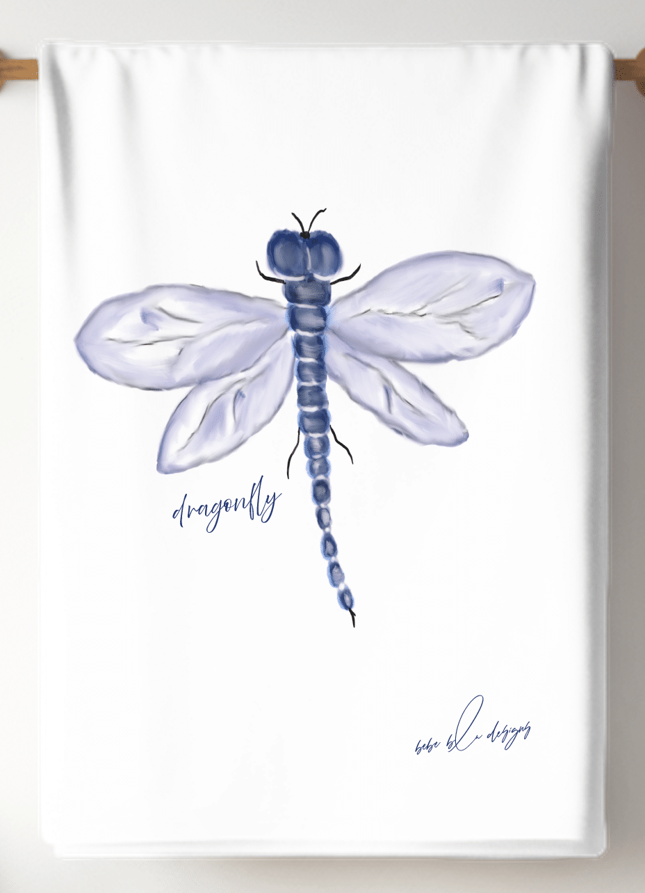 BLUE DRAGONFLY TOWEL BAR