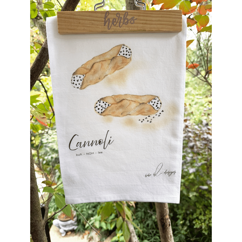Cannoli flour sack towel
