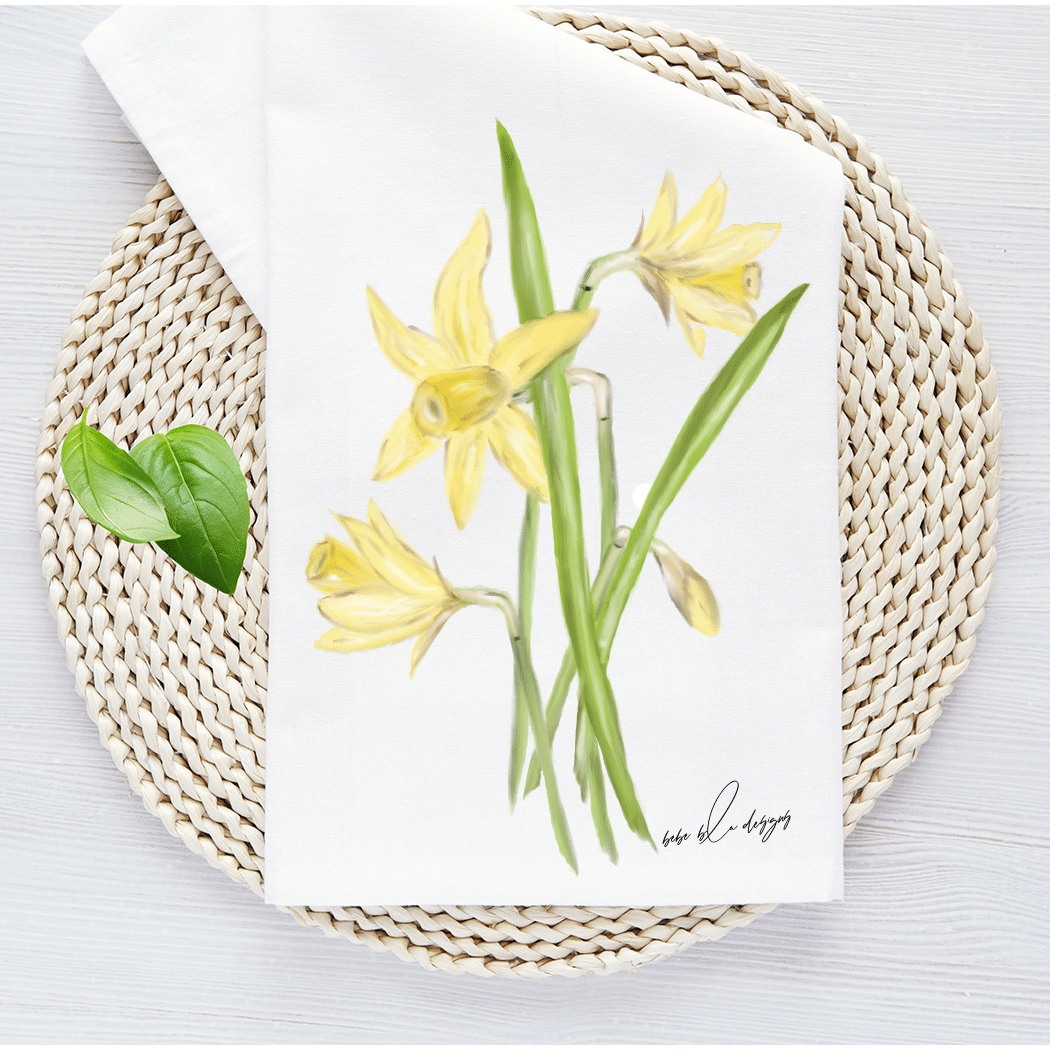 DAFFODILS ON WICKER