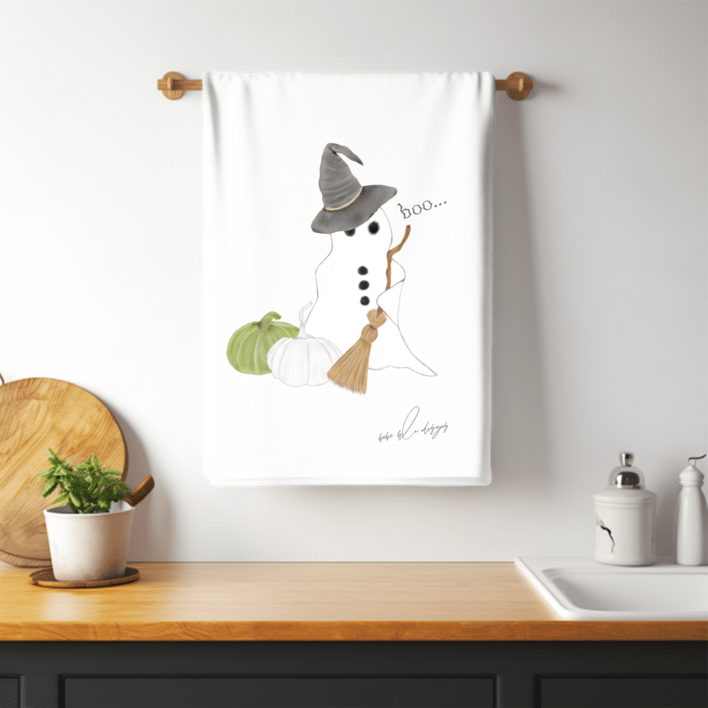 GHOST BOO FLOUR SACK TOWEL