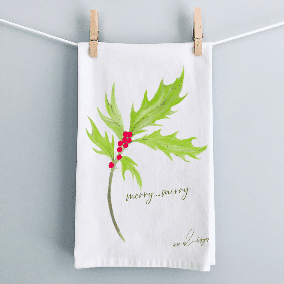 HOLLY MERRY CLOTHESLINE