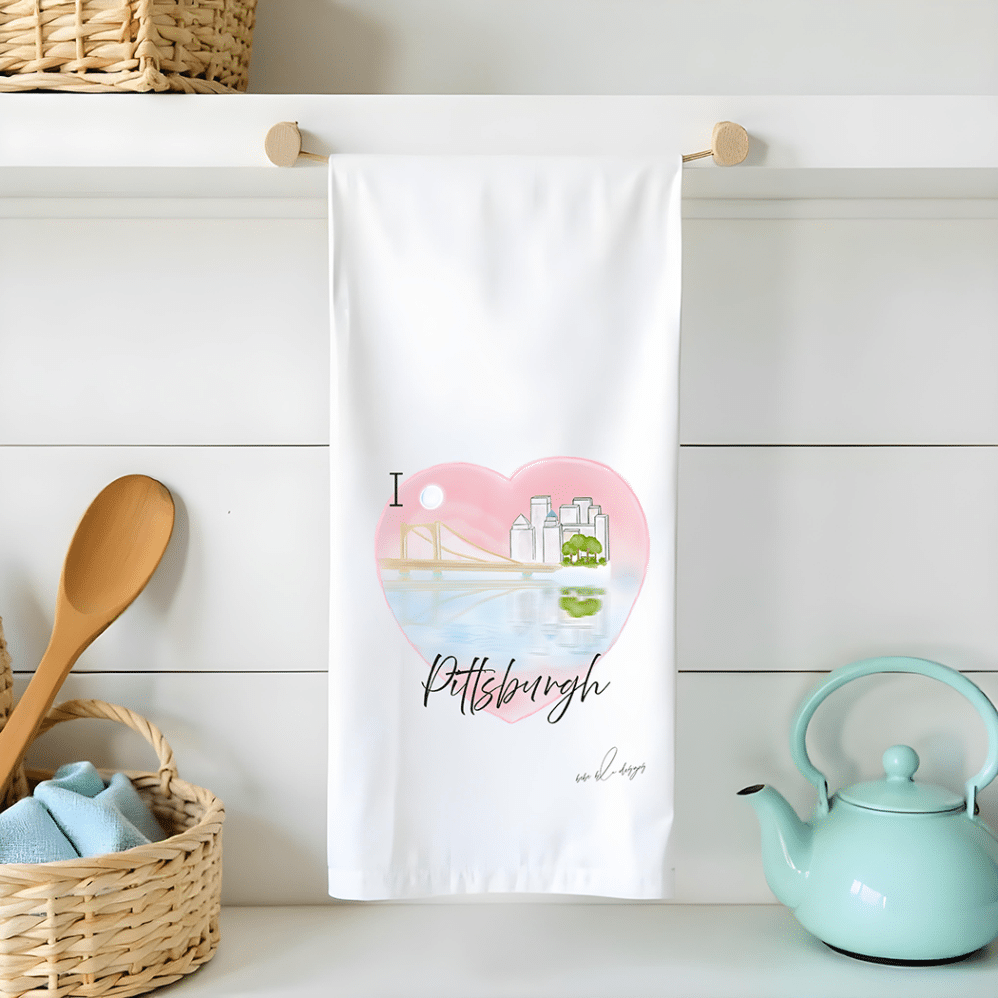 I love Pittsburgh flour sack tea towel
