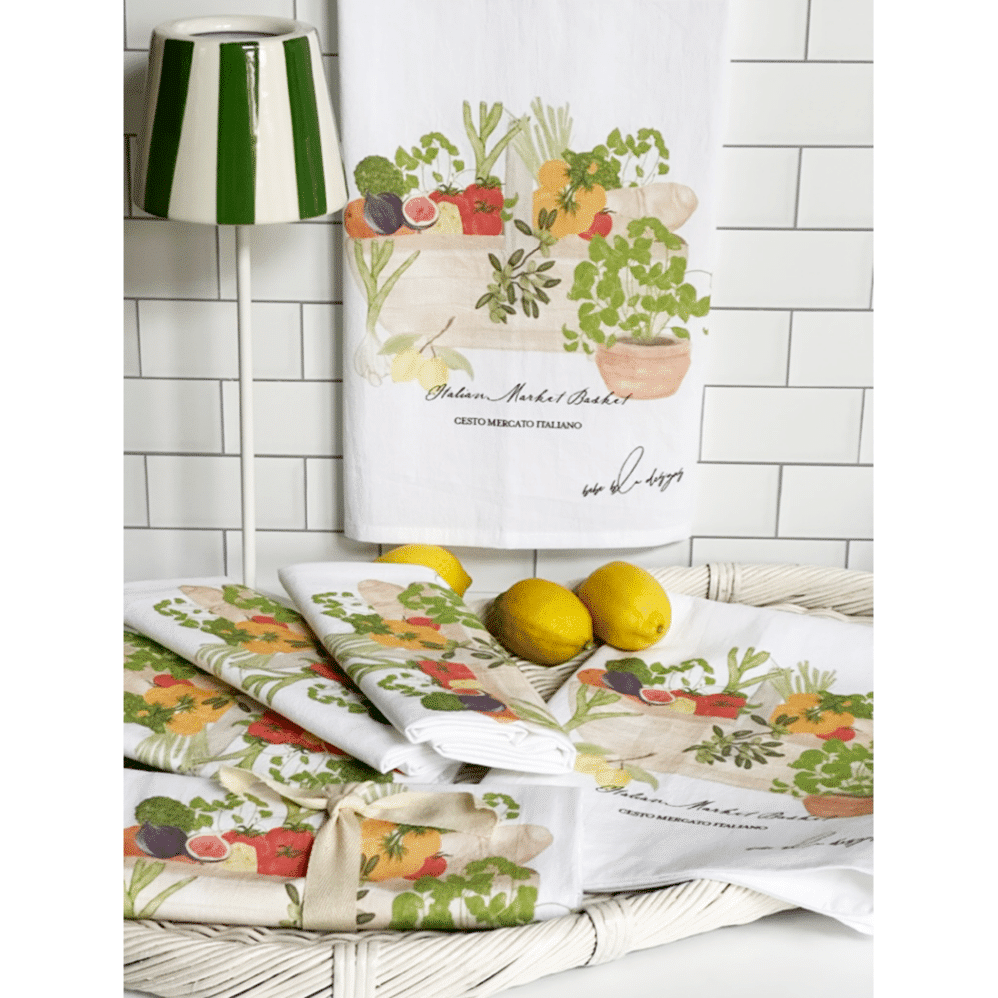 ITALIAN MARKET BASKET FLOUR SACK TOWEL