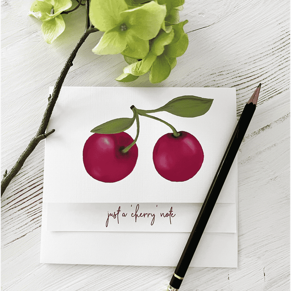 Cherry note card set