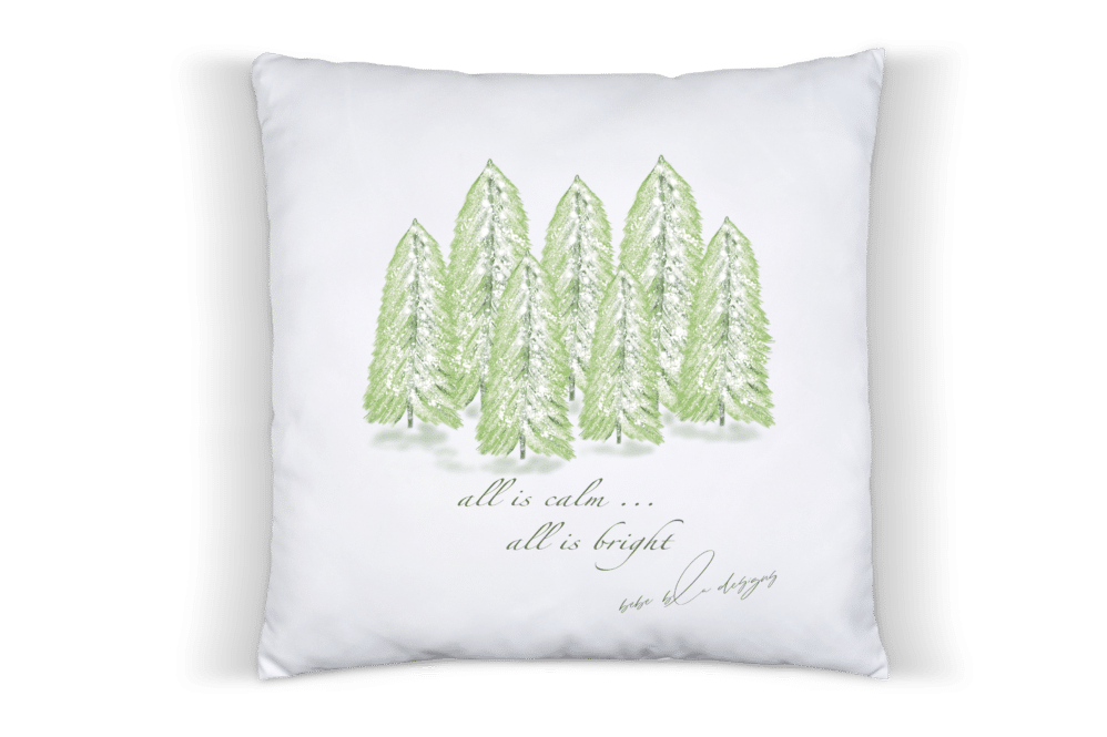 Pine forest all is calm pillow