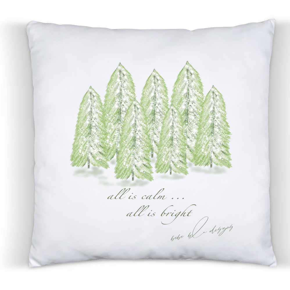 Pine forest all is calm pillow