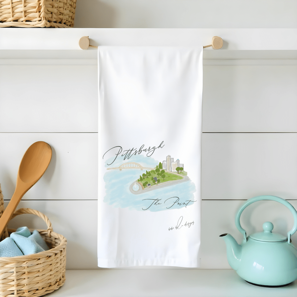 Pittsburgh point flour sack tea towel