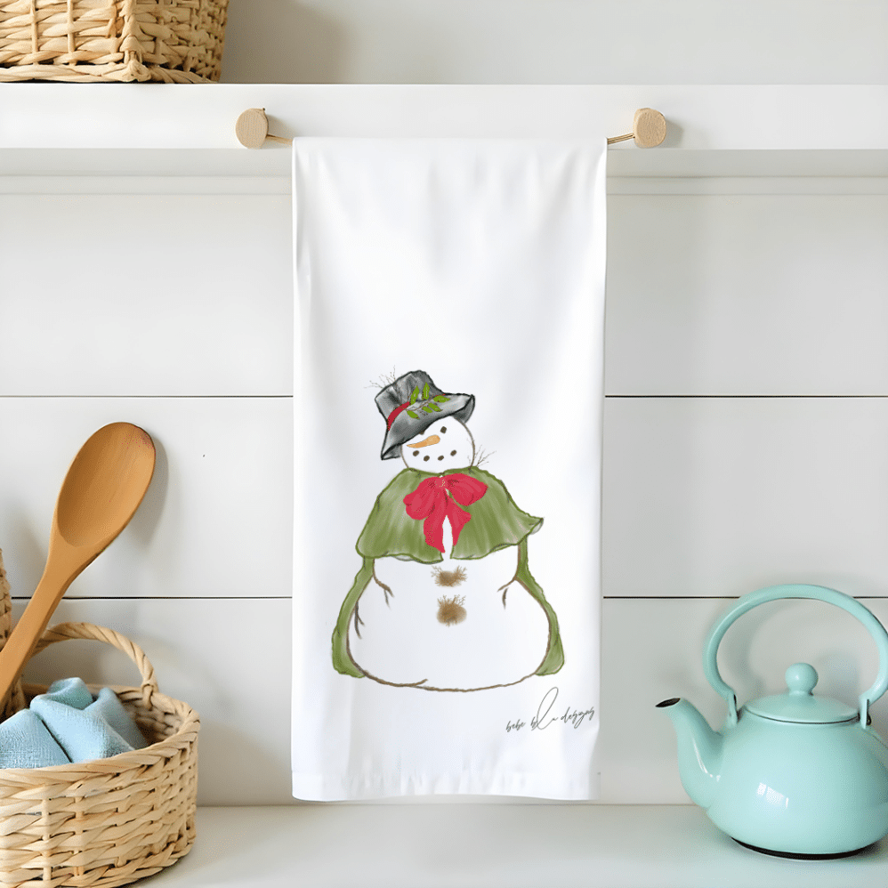 Snow Lady Flour Sack Tea Towel