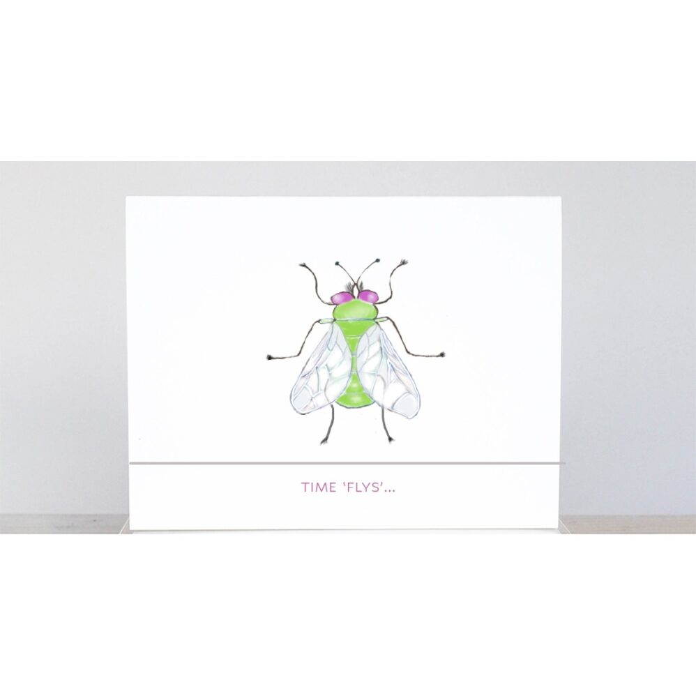 TIME FLYS NOTE CARD