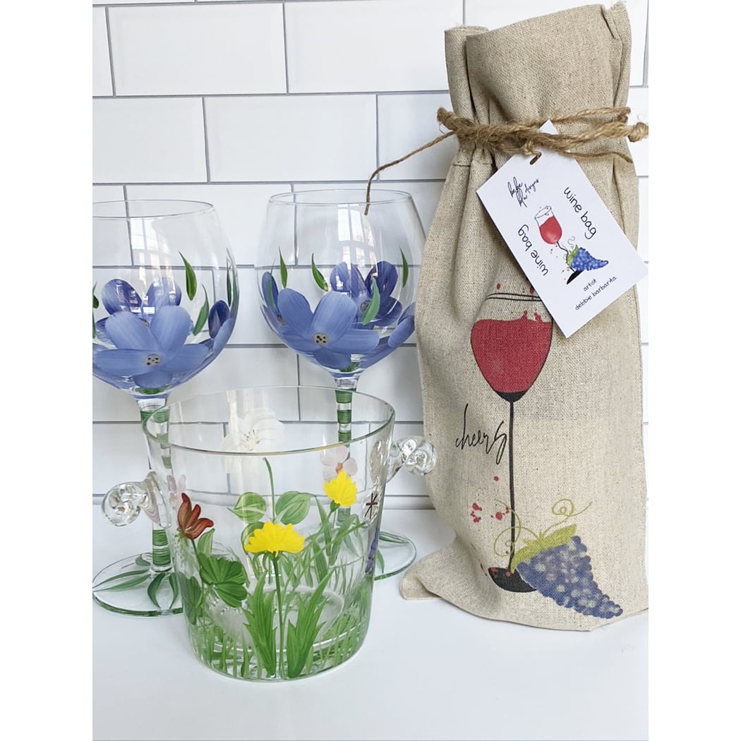 Wine Glass Wine Bag BeBeBlu Designs