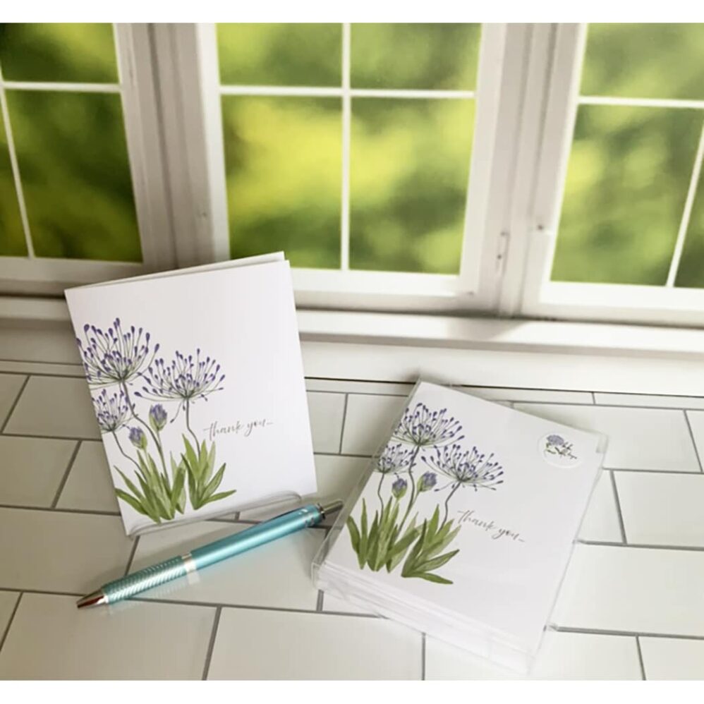 agapanthus bunch note card