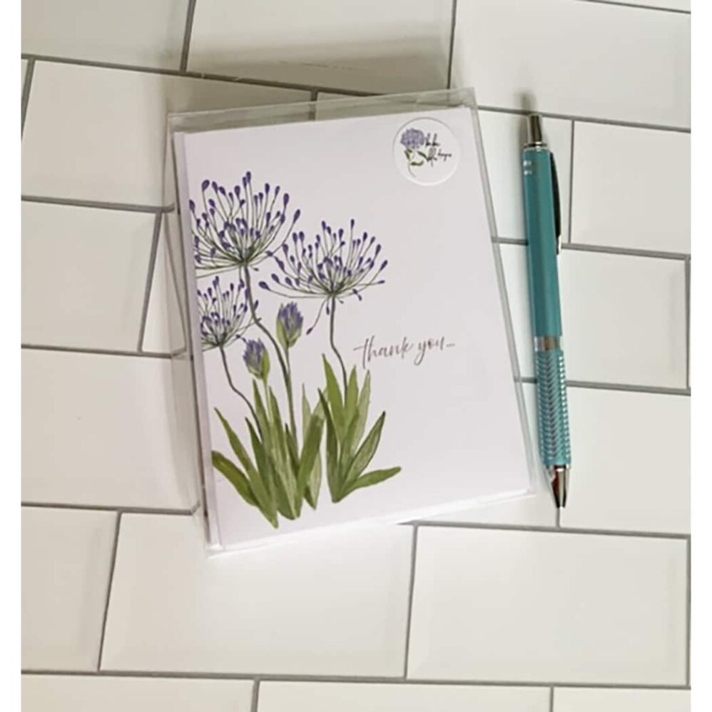 agapanthus bunch note card box