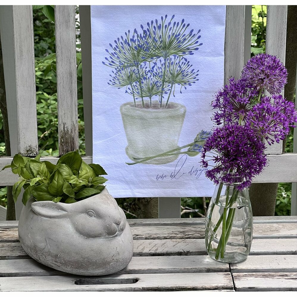 Potted Agapanthus Flour Sack Towel