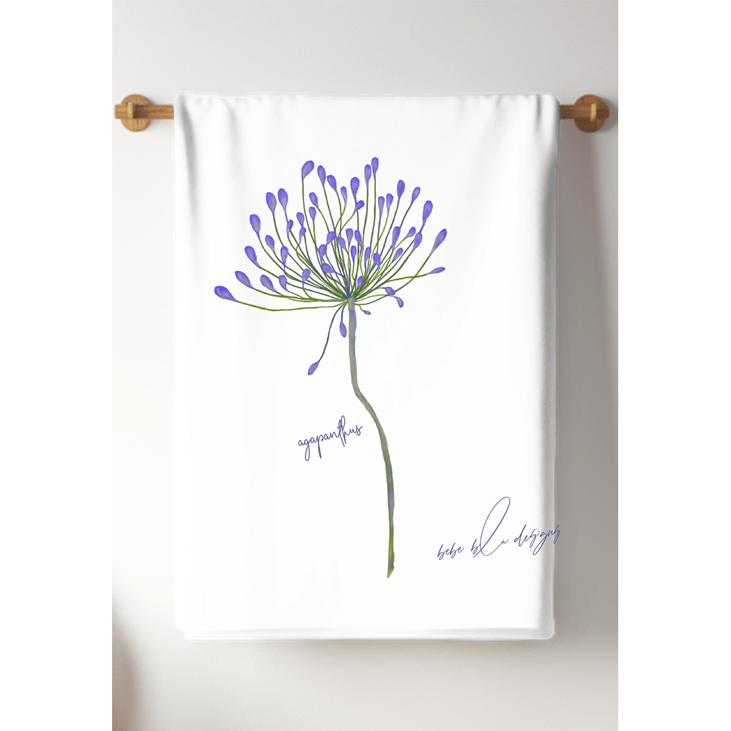 agapanthus tea towel