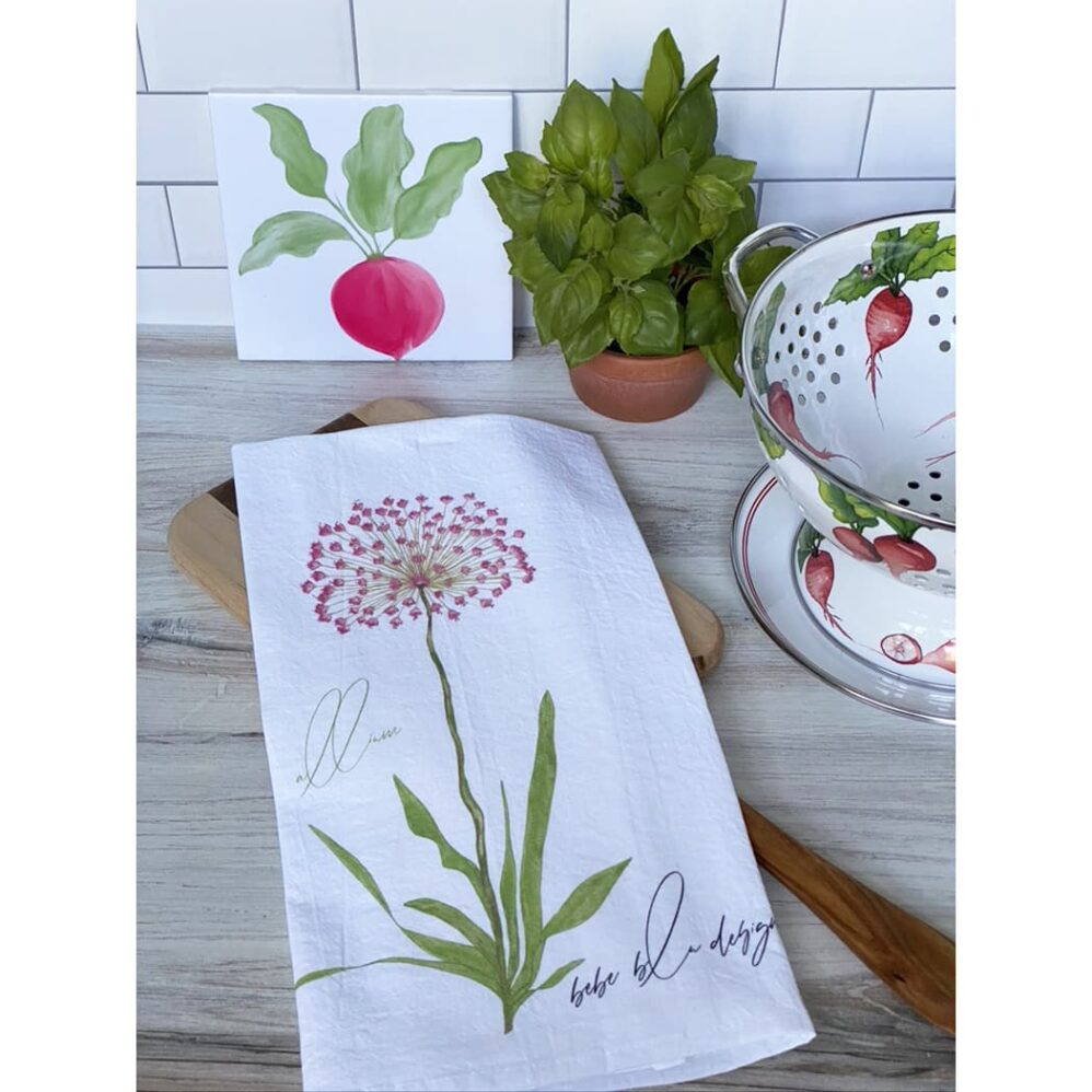 allium flour sack towel