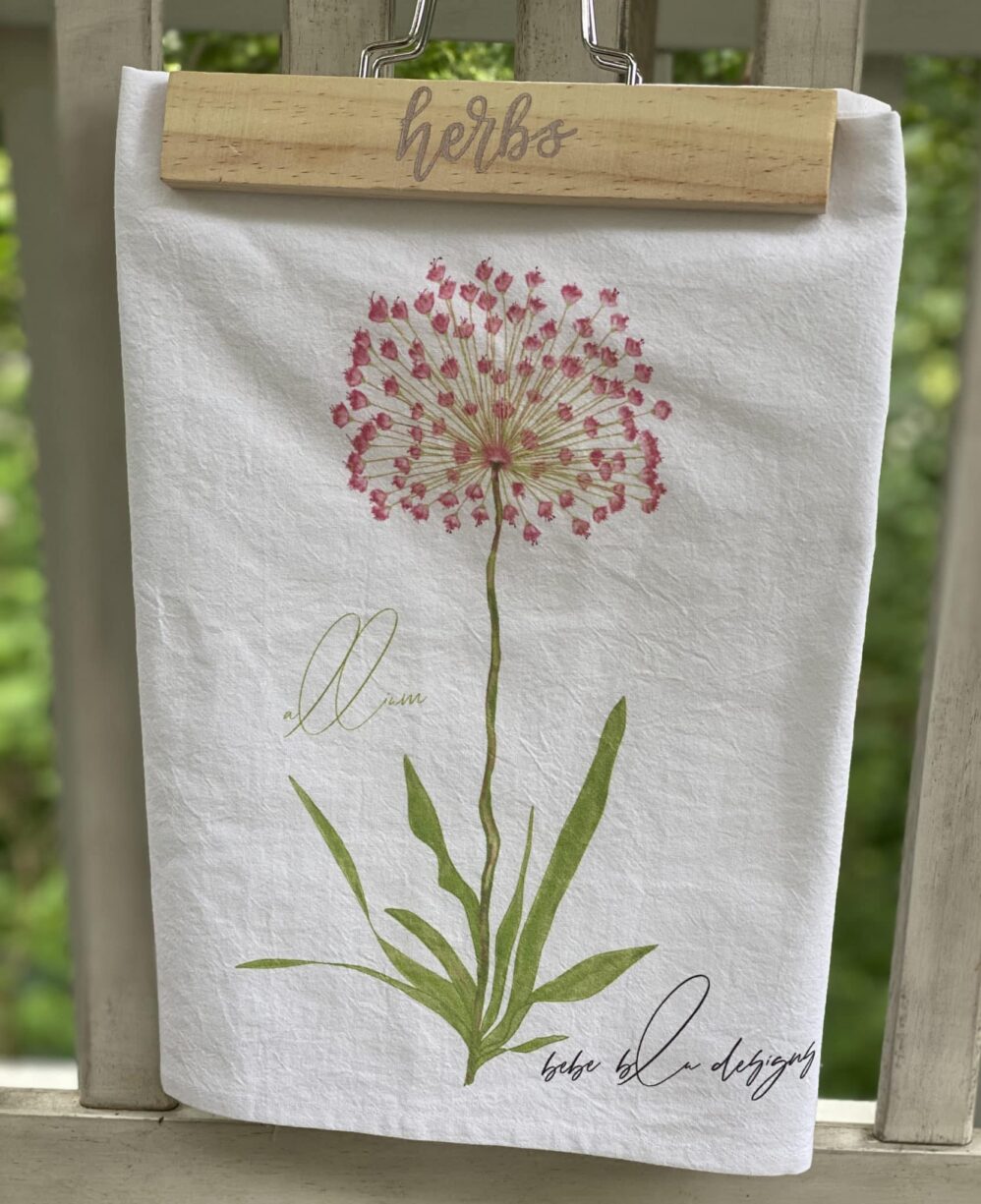 allium flour sack towel