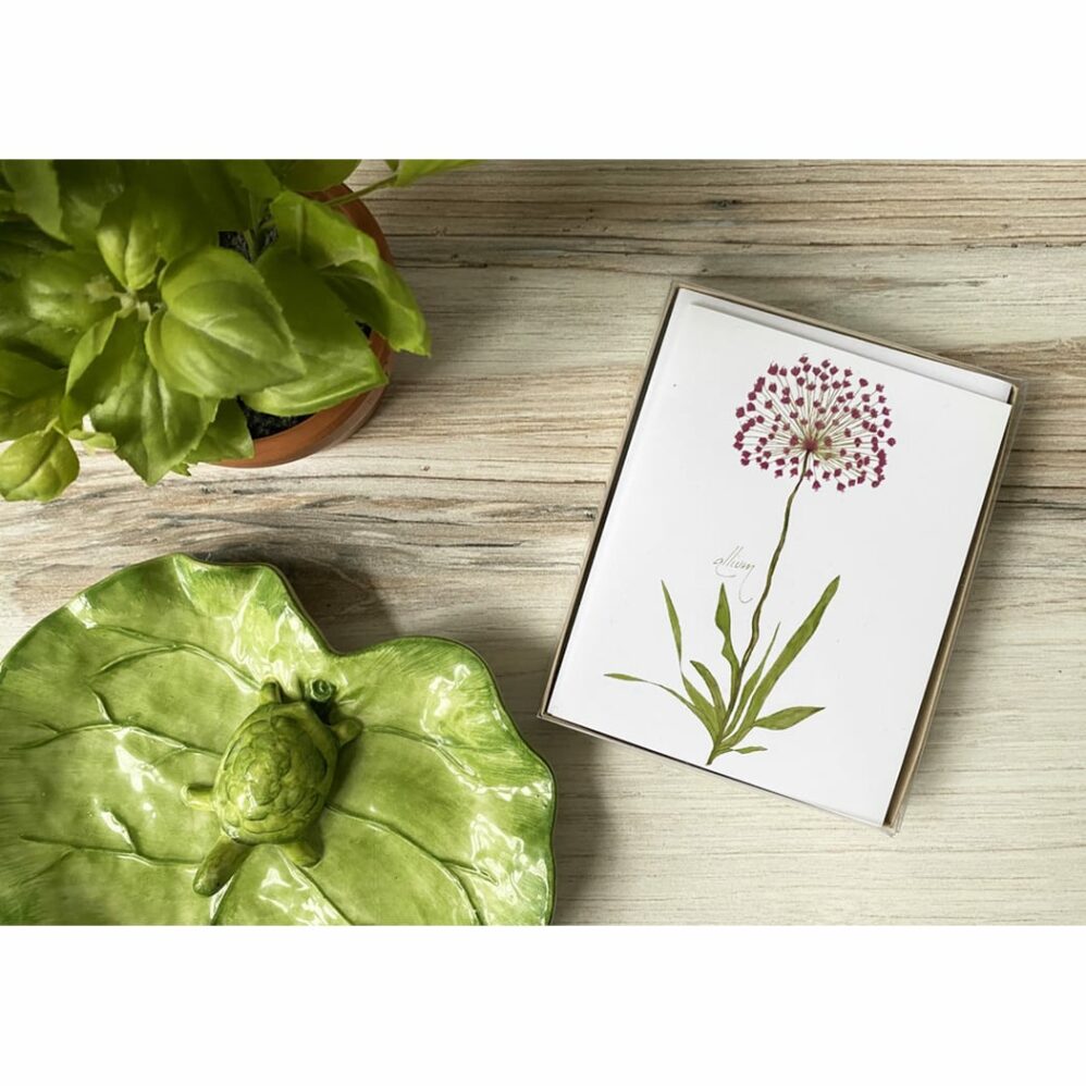 allium note card