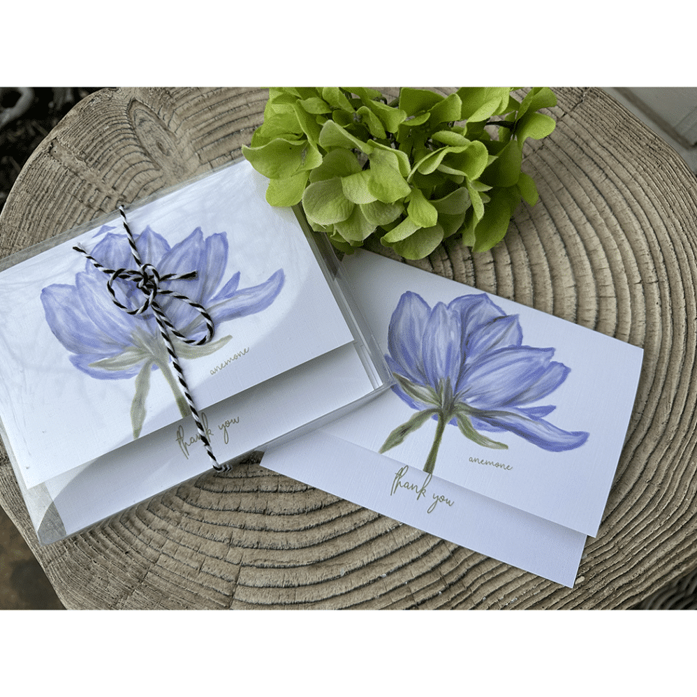 anemone thank you note card