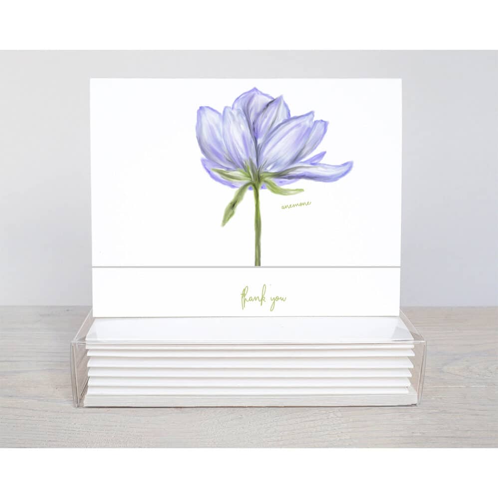 anemone thank you note card