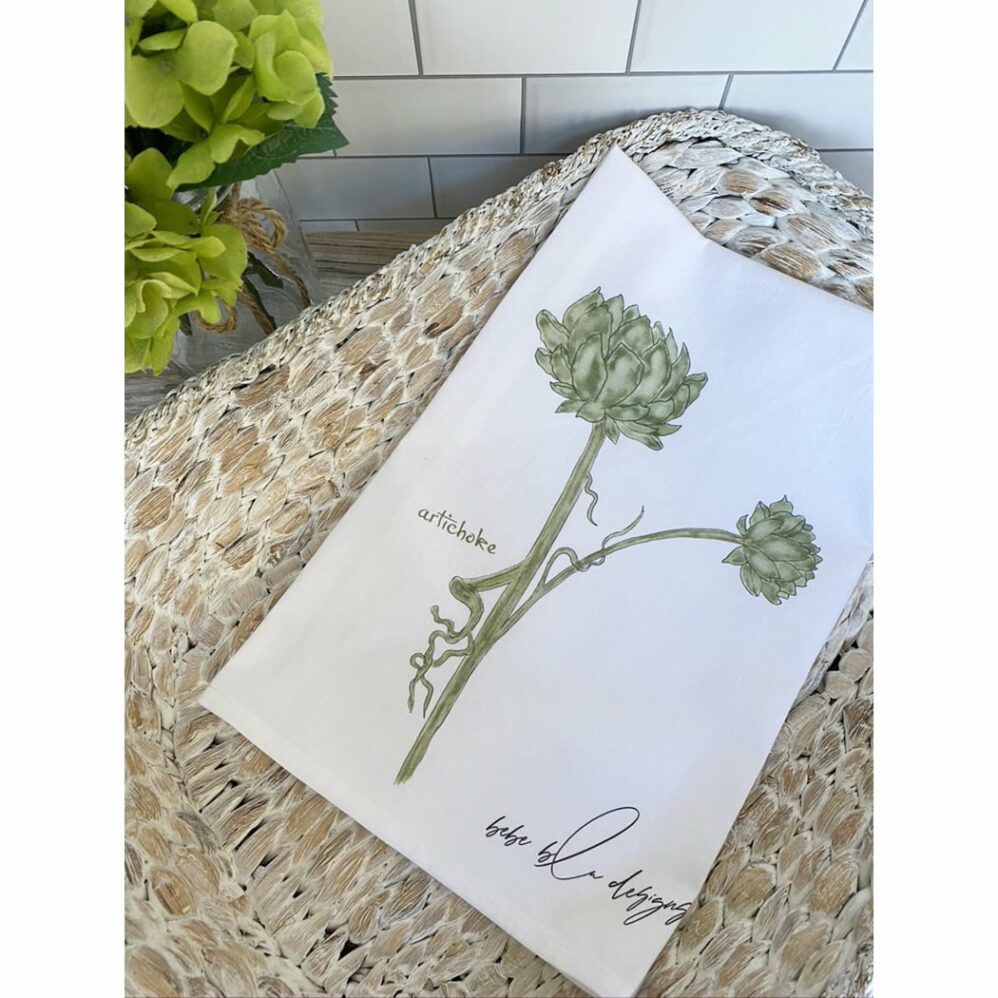 artichoke flour sack towel