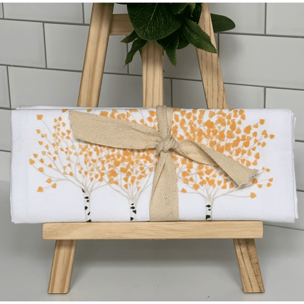 aspens flour sack towel wrapped