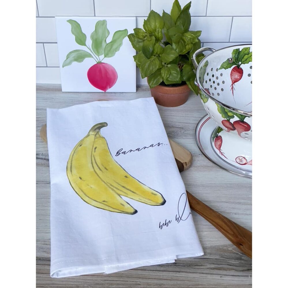 bananas flour sack towel