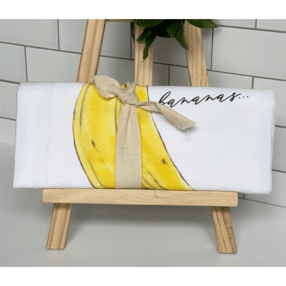 bananas flour sack towel wrapped