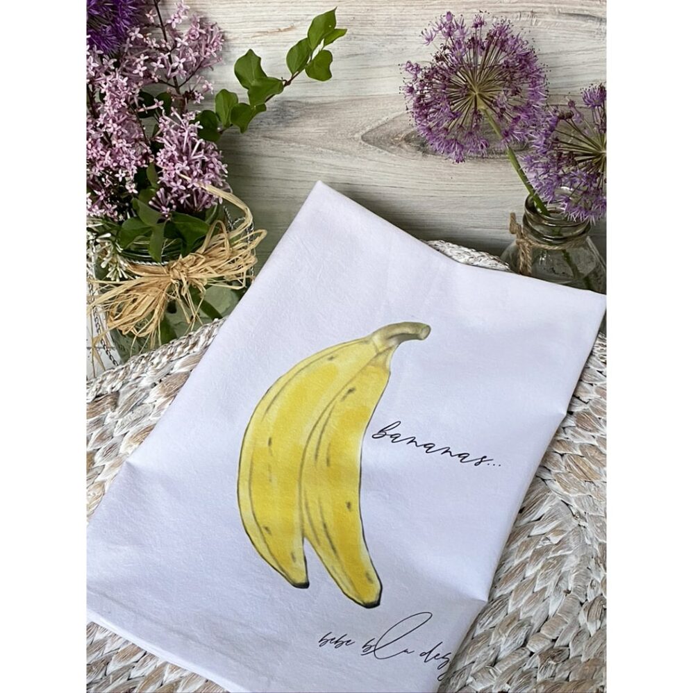 bananas flour sack towel