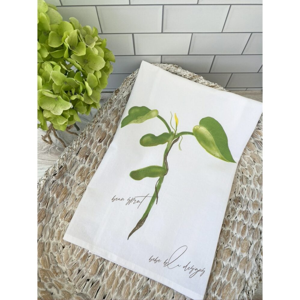 bean sprout flour sack towel