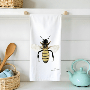 bee flour sack tea towel
