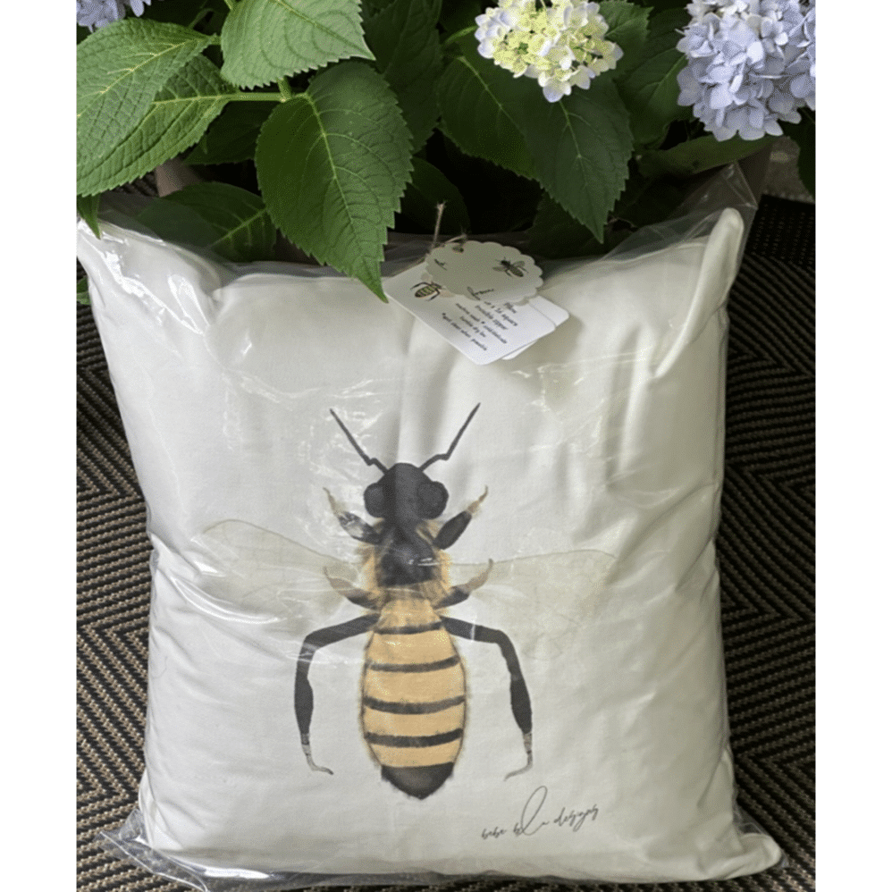 bee pillow wrapped