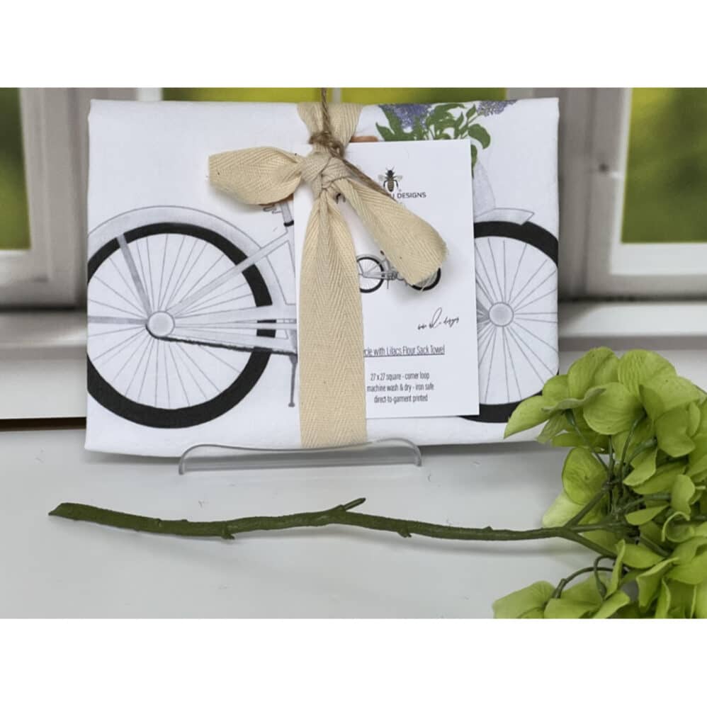 bicycle with lilacs