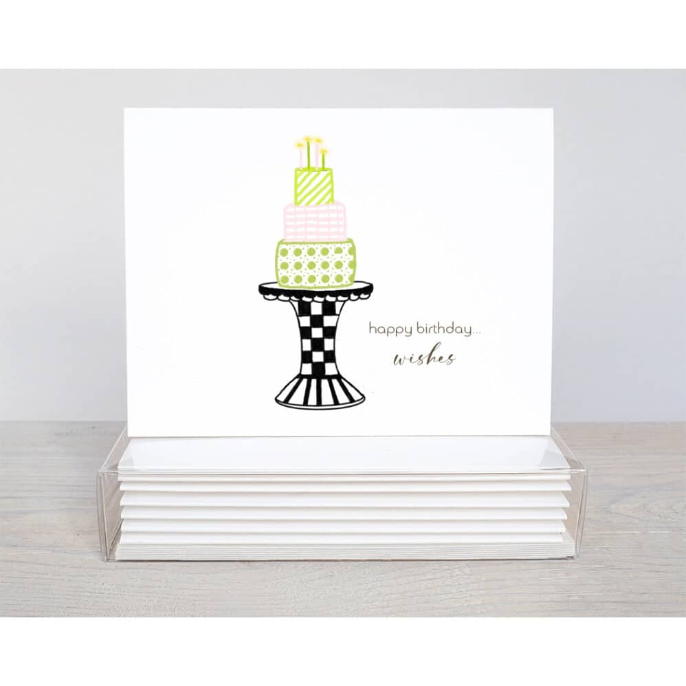 birthday cake note card