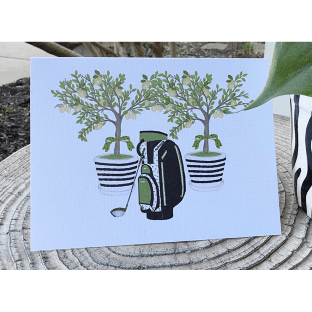 black golf bag card