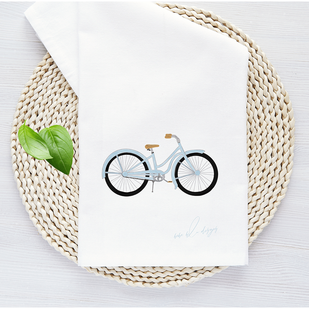 blue bicycle mock up