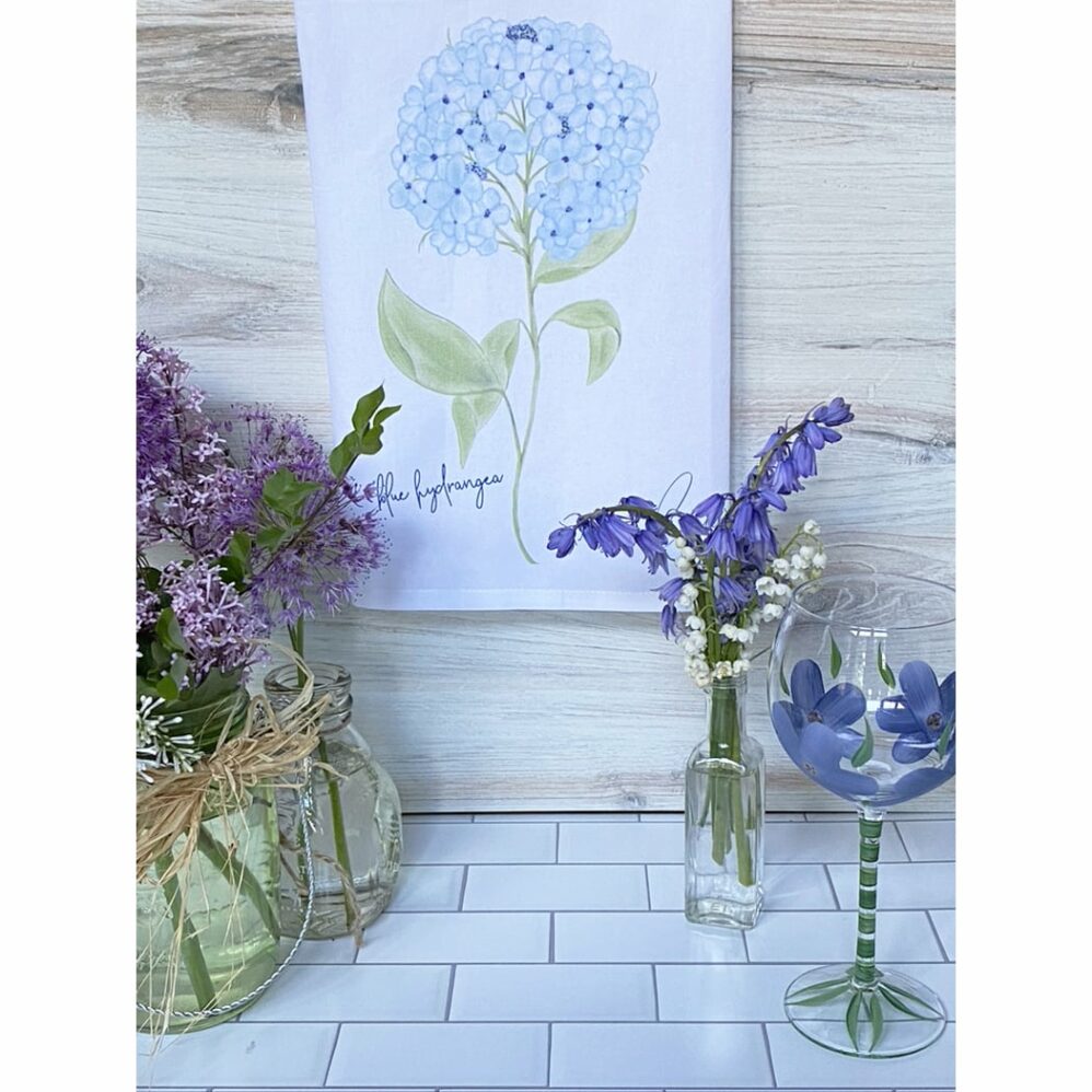 Blue Hydrangea Flour Sack Towel