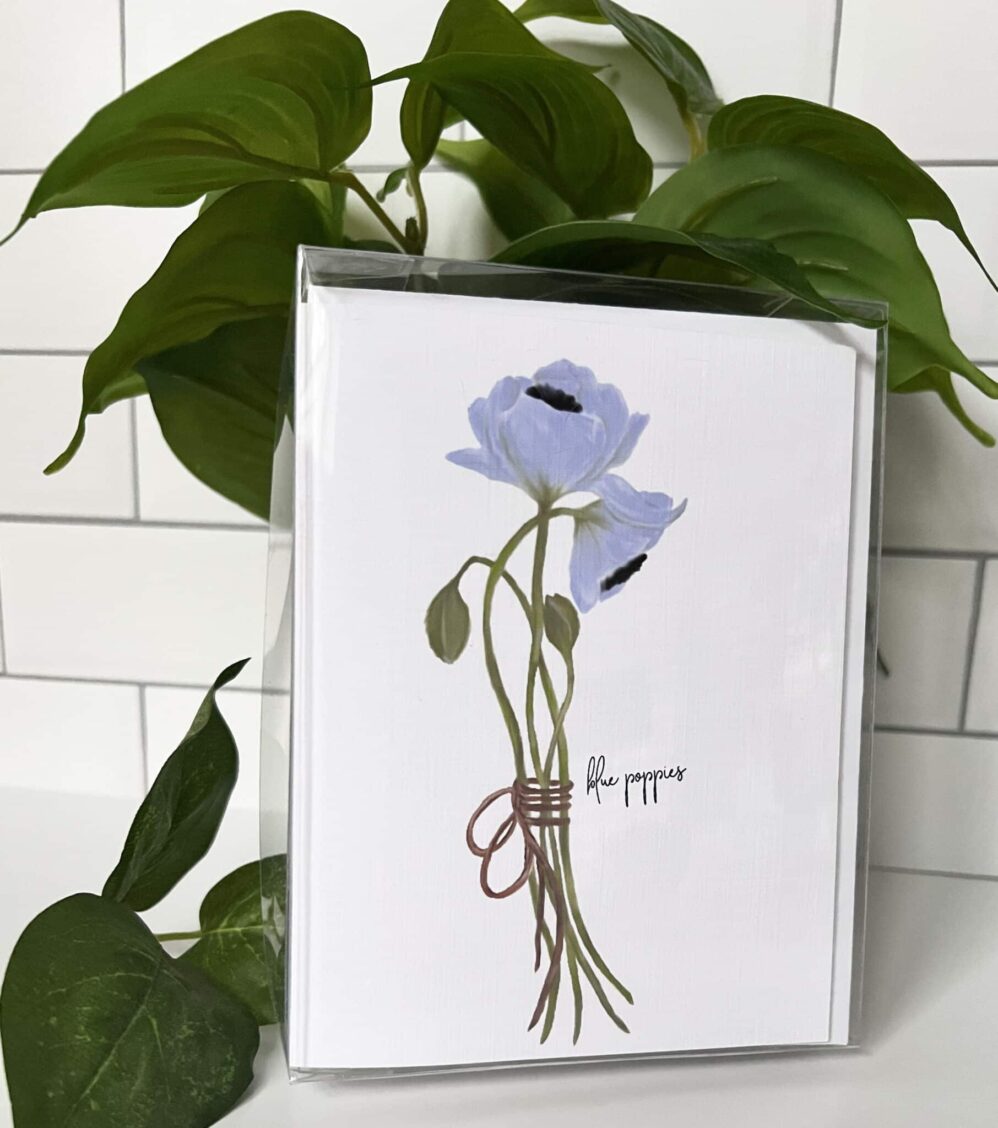 blue poppies box