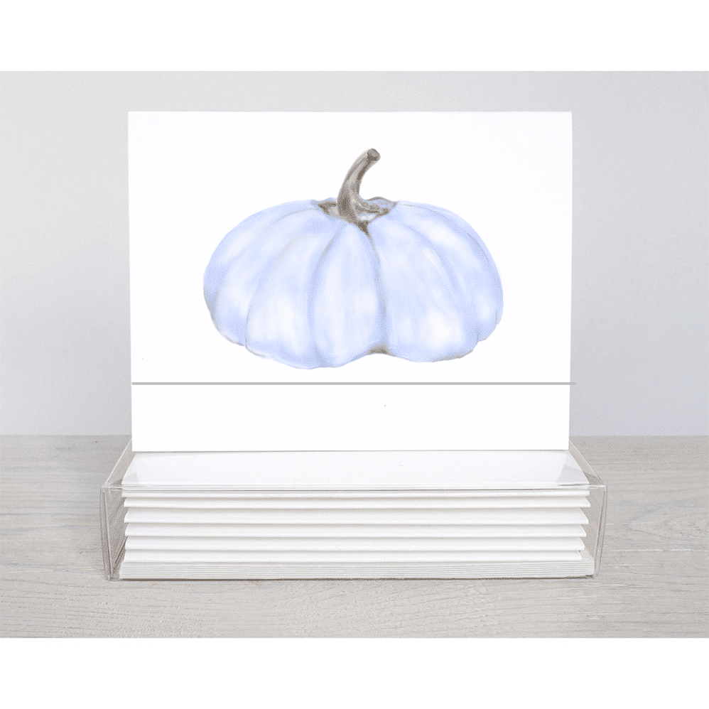 blue pumpkin note cards