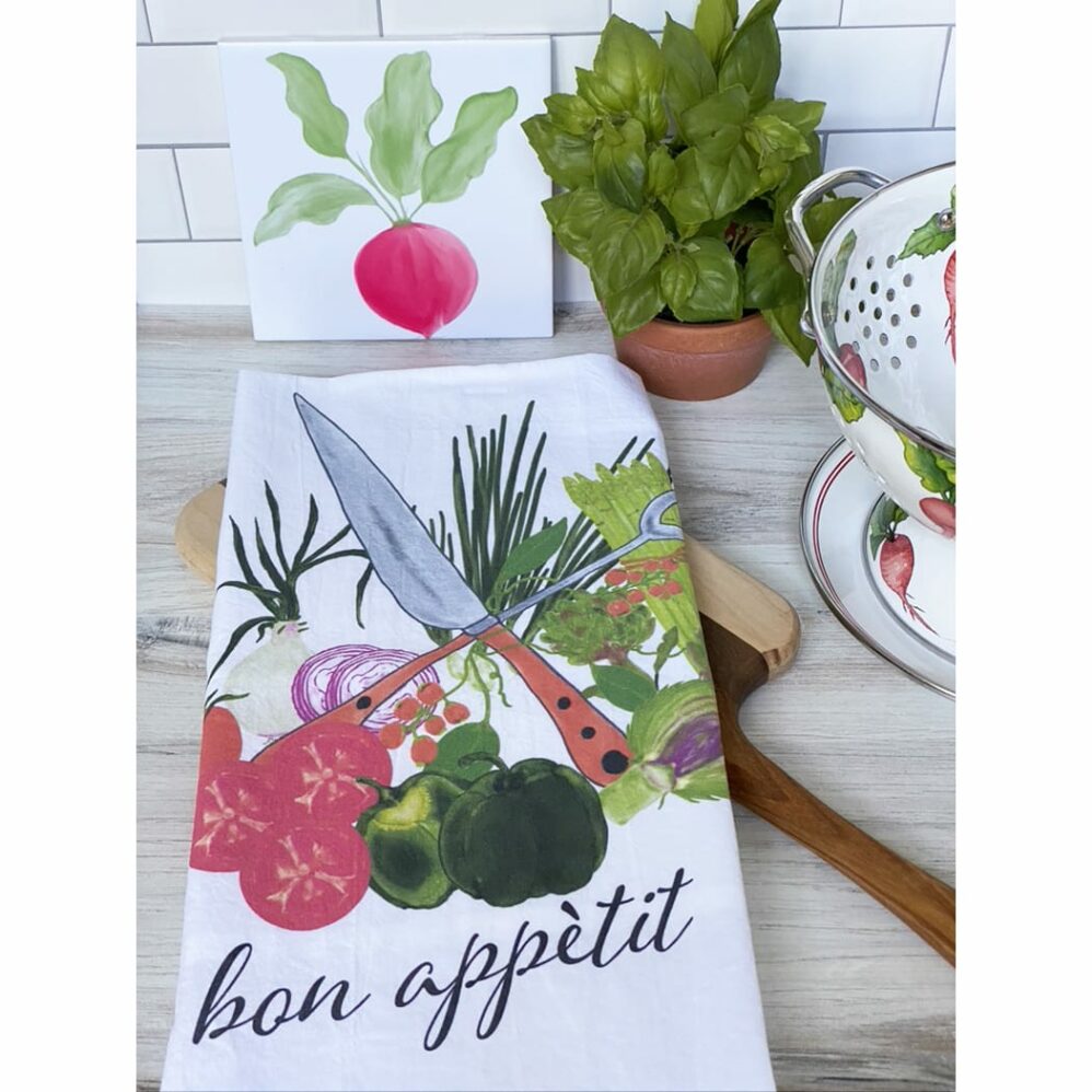 bon appetit flour sack towel