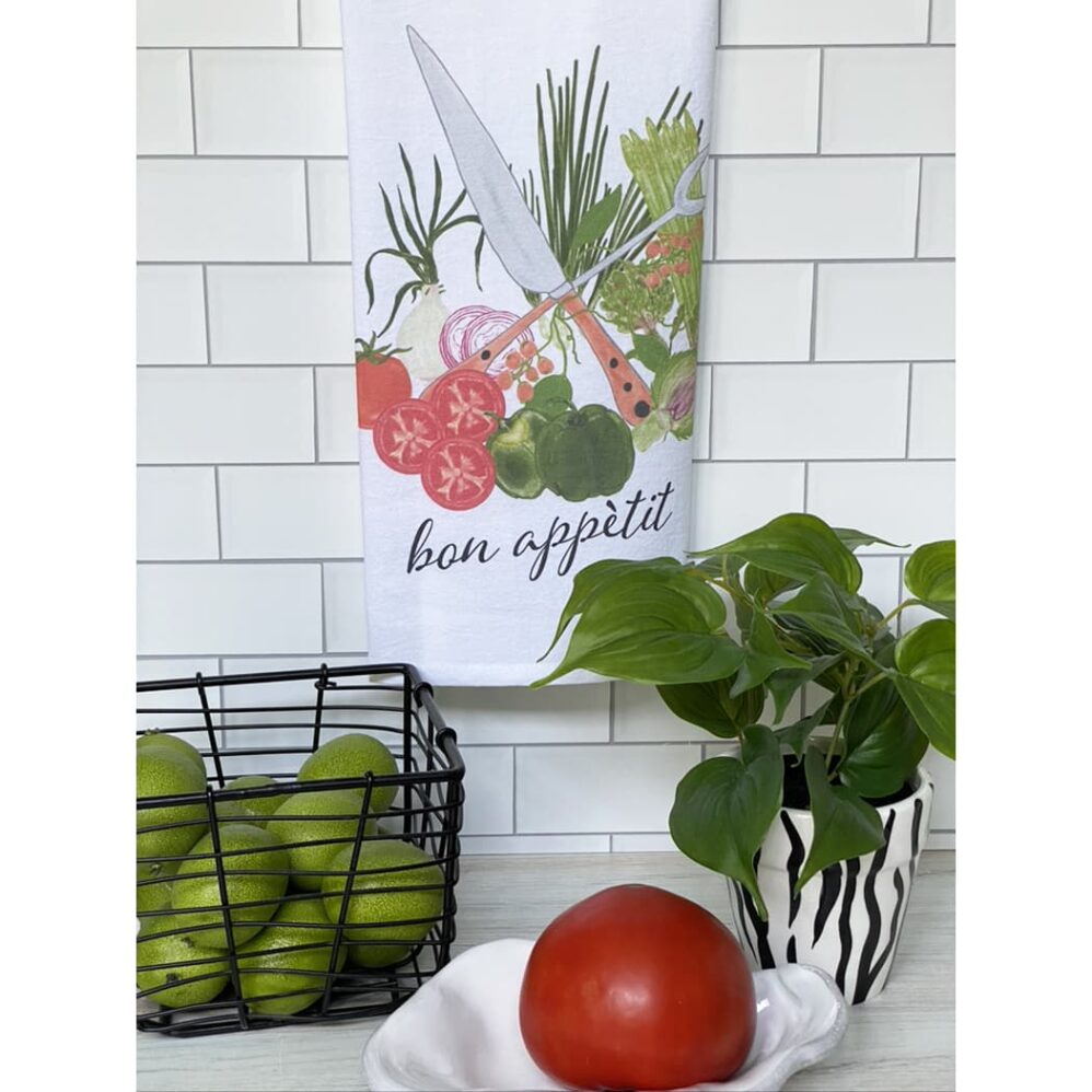 bon appetit flour sack towel