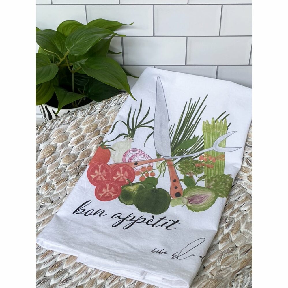 bon appetit flour sack towel