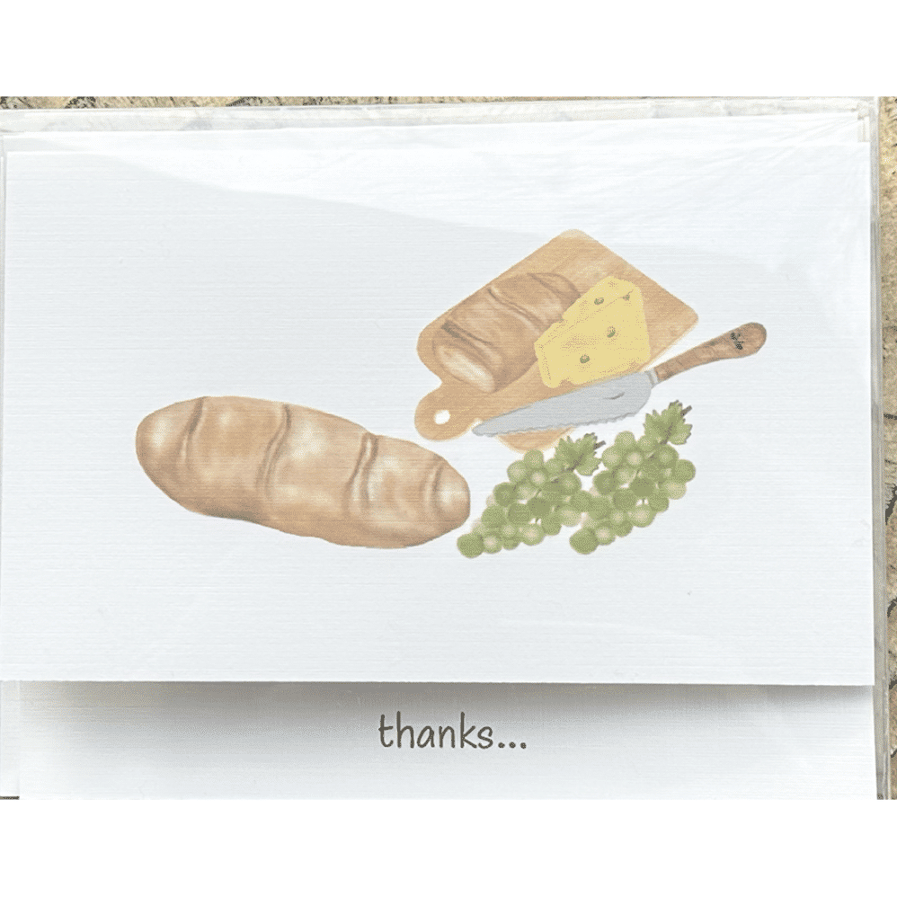 bread & cheese thank you note card box