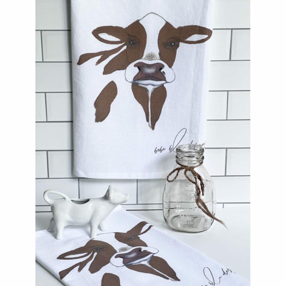 Brown Cow Flour Sack Towel