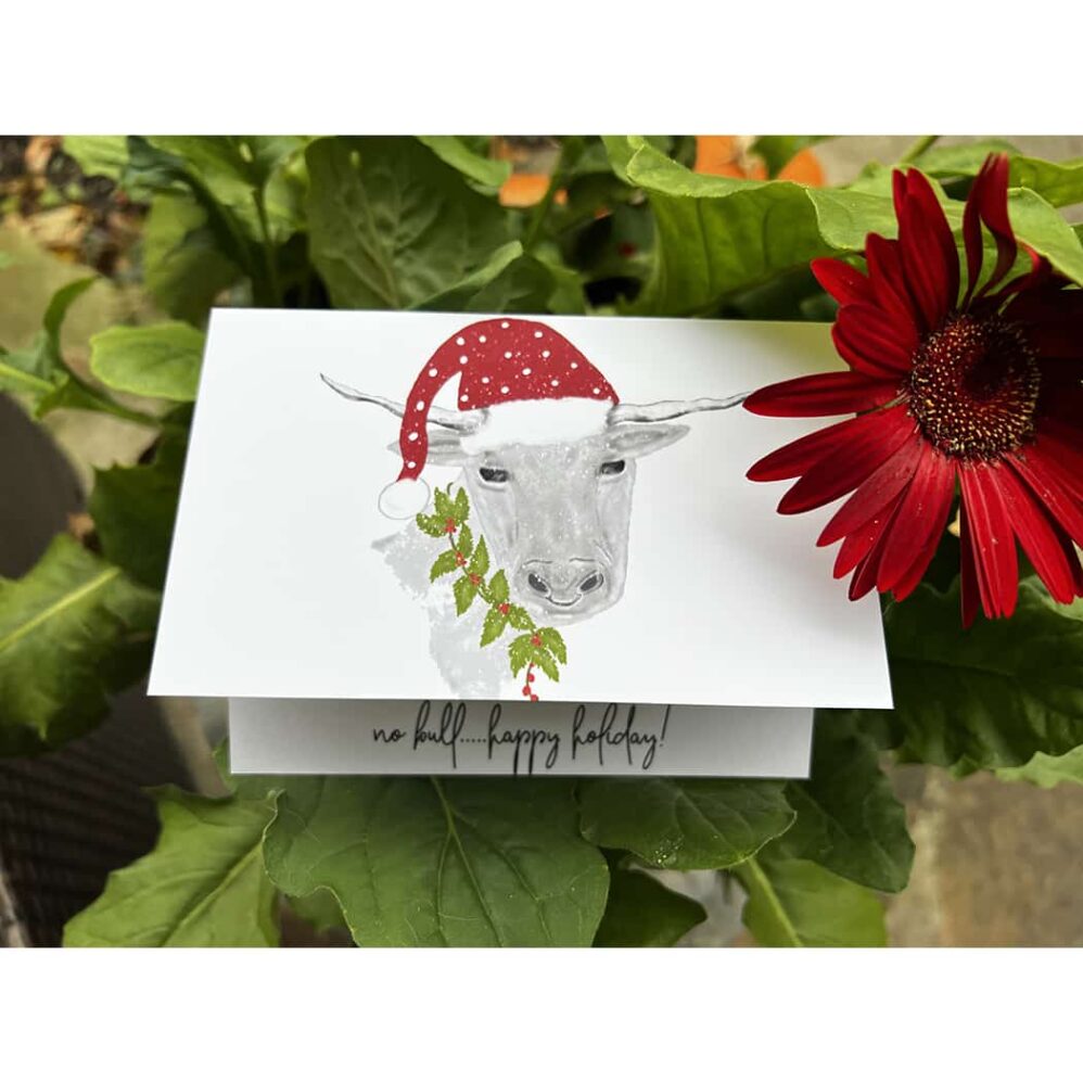 bull card note cards