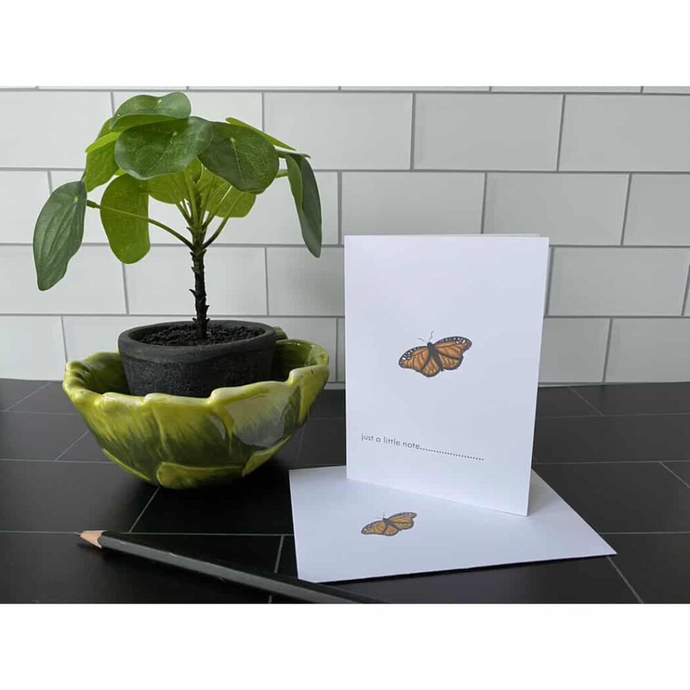 butterfly petite note cards