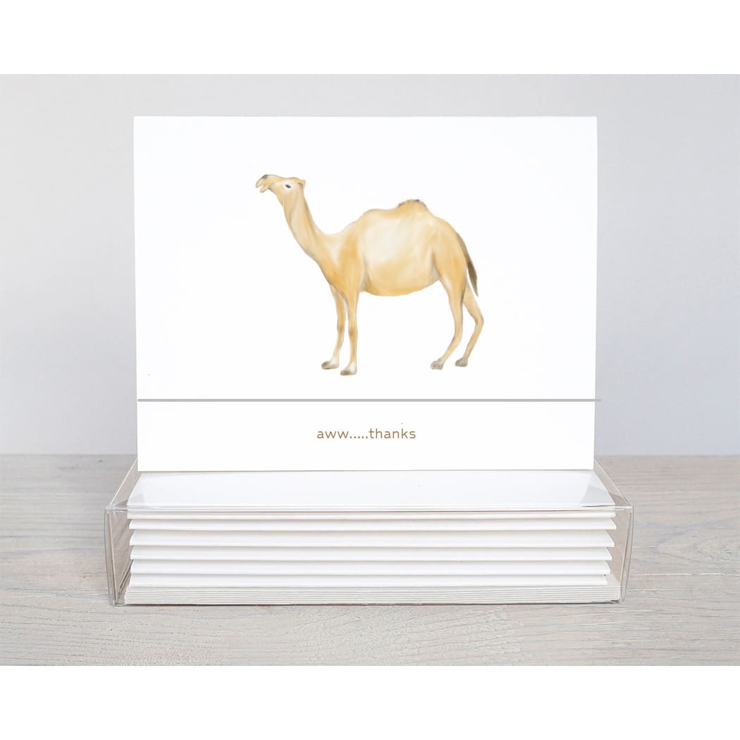 camel aww thanks note card