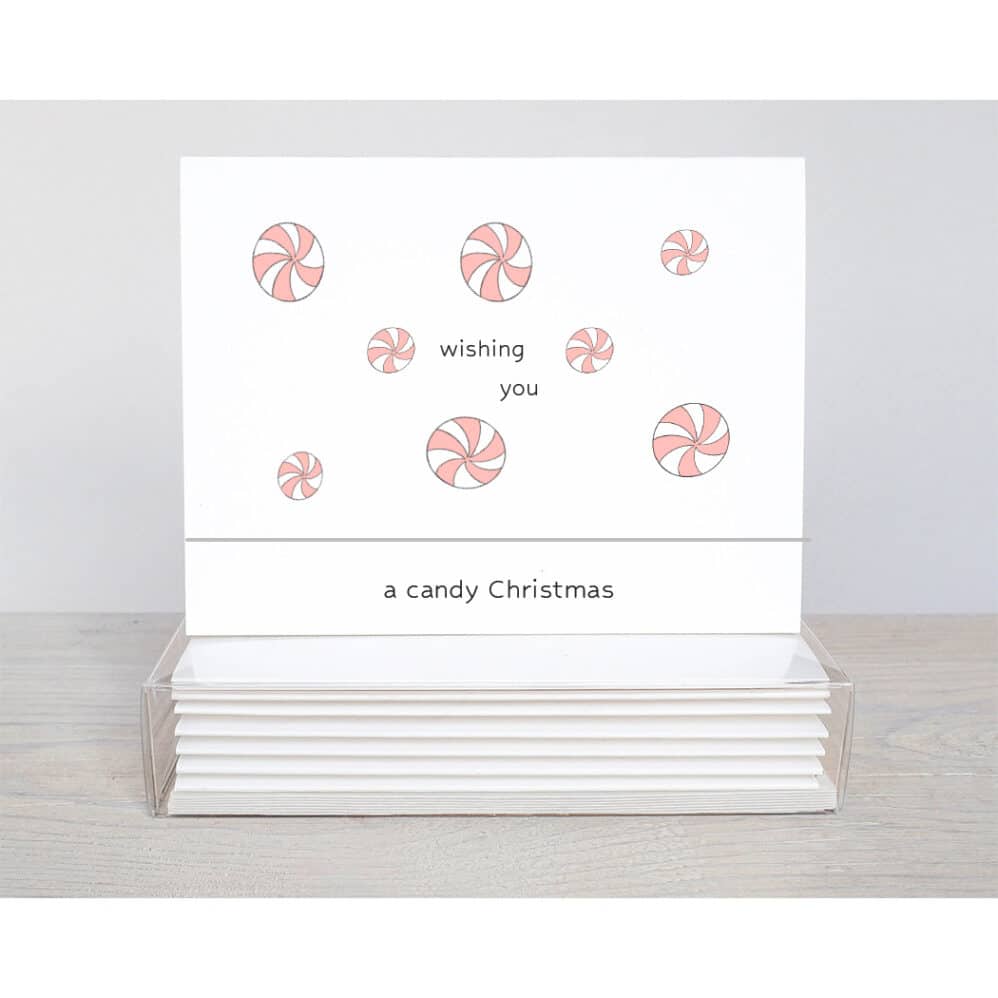 candy christmas note card