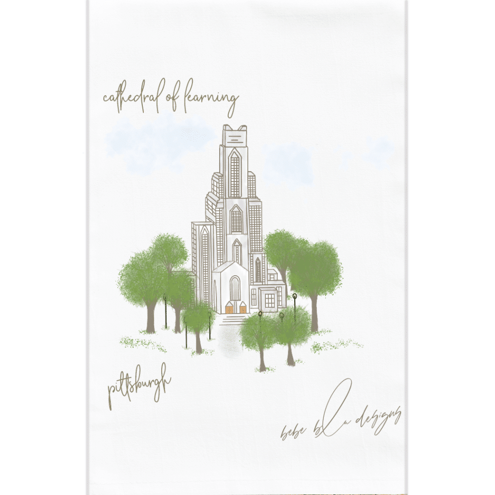 cathedral of learning flour sack towel