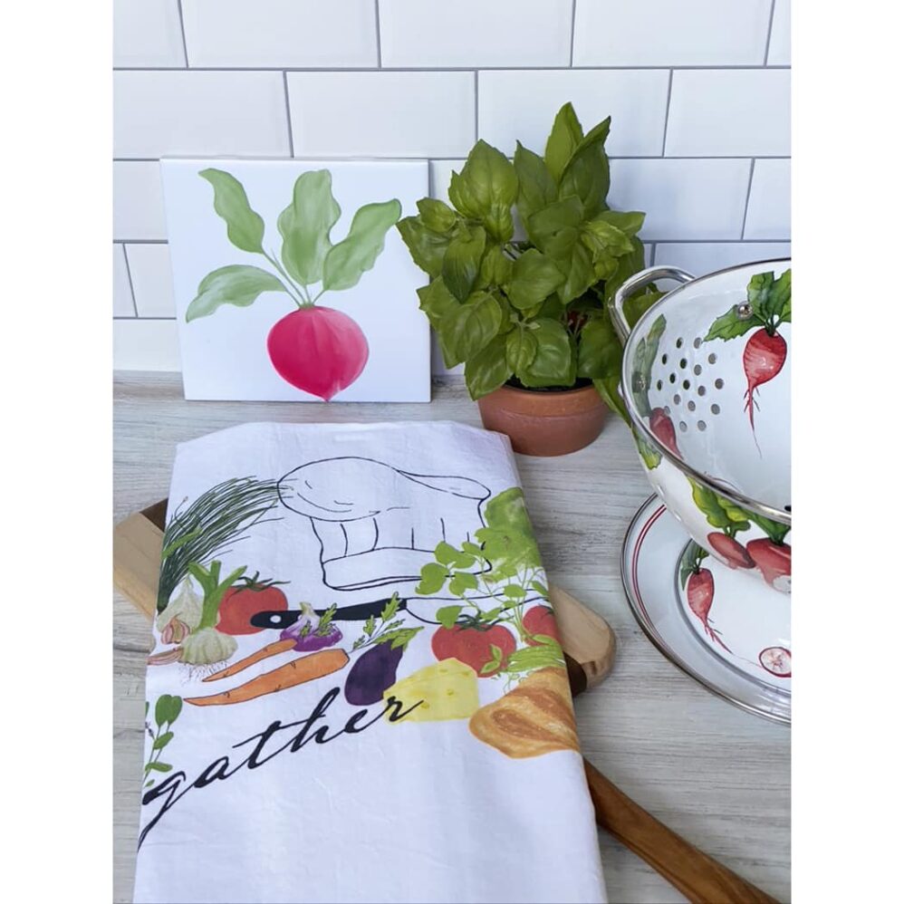 chef gather flour sack towel