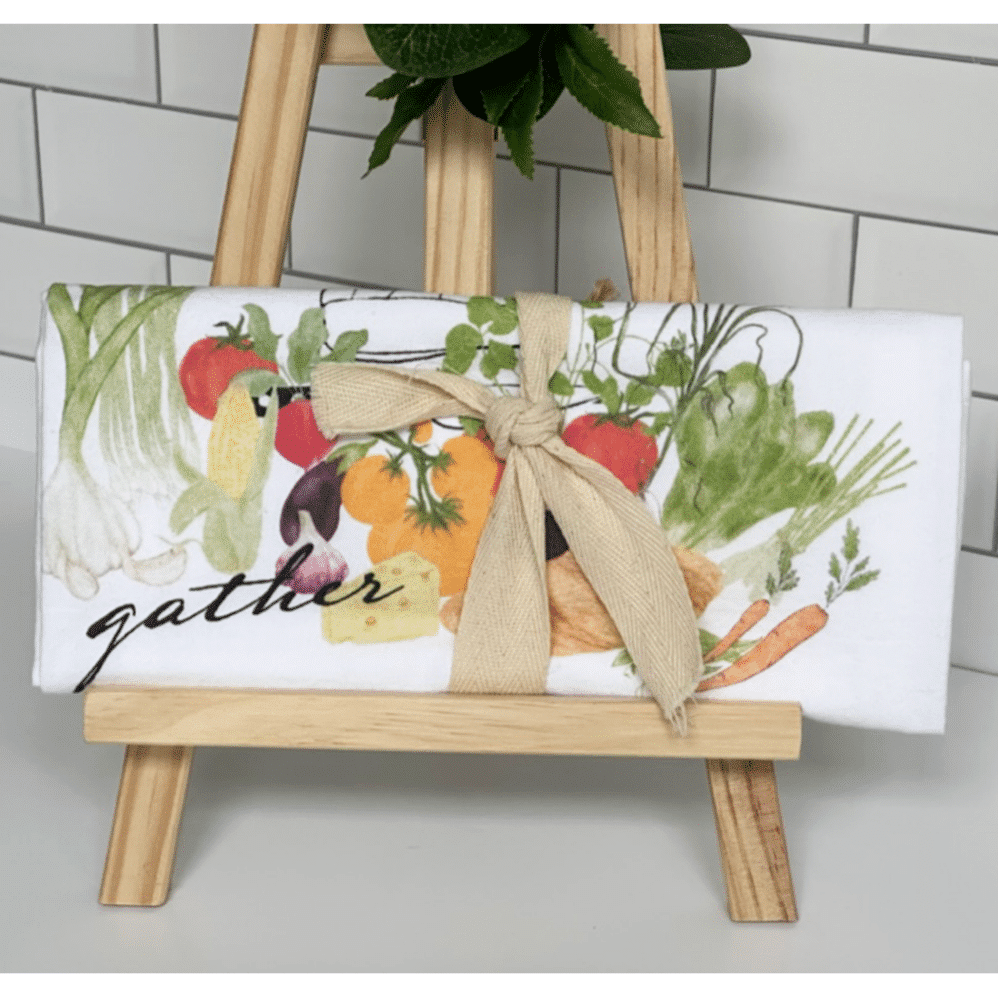 chef gather flour sack towel wrapped